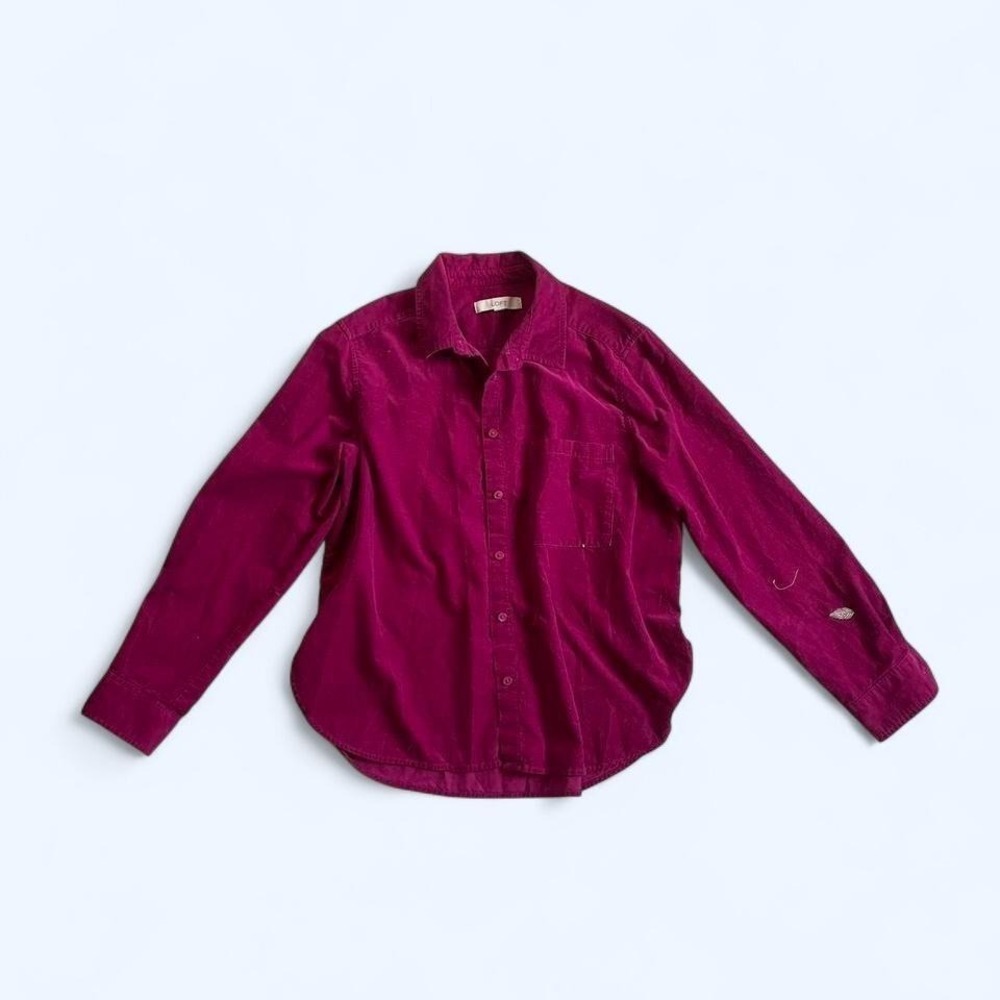 Purple corduroy long sleeve shirt size‎ M by LOFT